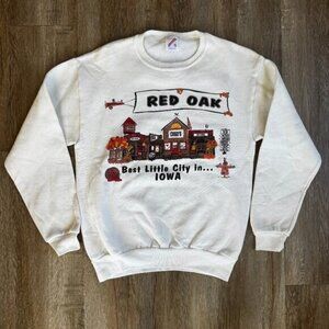 Vintage 90s Red Oak Iowa Sweatshirt - size Womens XL (fits like Medium)